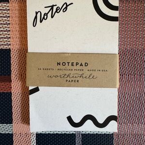 New Worthwhile Paper Notepad with Black Design